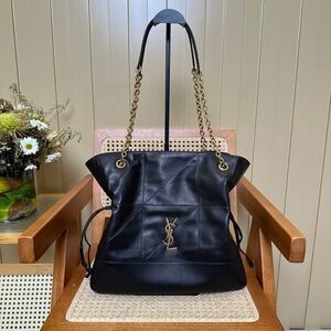 Yves Saint Laurent Black Tote with Gold Chain